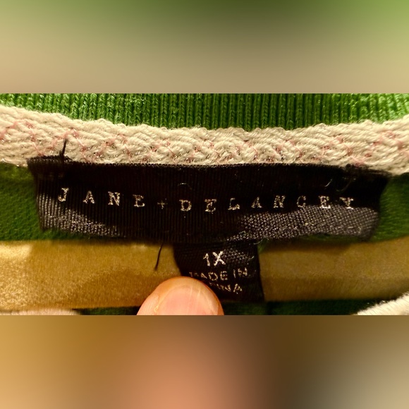 Jane and Delancey Pickleball Sweatshirt/Top Green Crew Neck - Picture 6 of 8